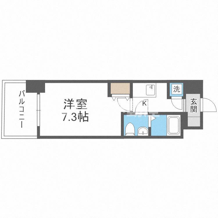 セレニテ京橋クレア(1K/5階)の間取り写真