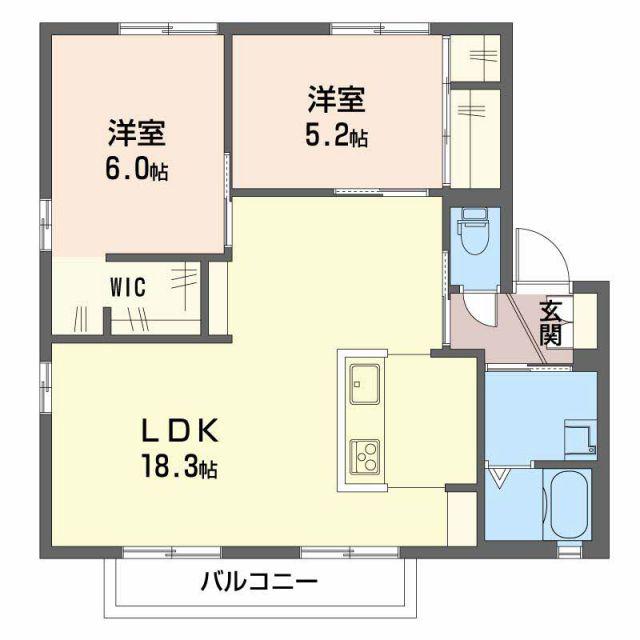 シャルムM・Y(3LDK/2階)の間取り写真