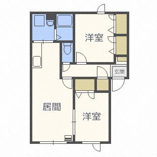 CASAVERDE(2LDK/2階)の間取り写真