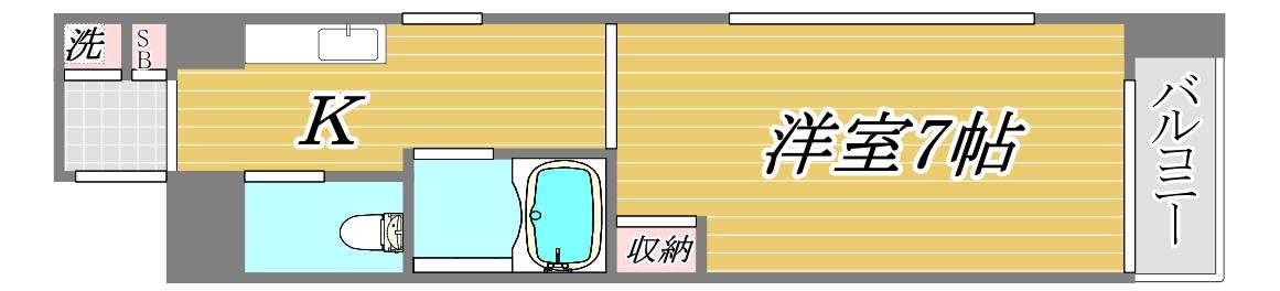 サクラメントハウス(1K/2階)の間取り写真