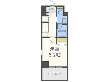 FUJIMAN北山町(1K/3階)の間取り写真