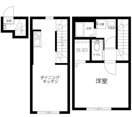 Cスクエア矢口(1DK/2階)の間取り写真