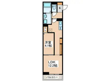 コンフォール東橋本2丁目(1LDK/1階)の間取り写真