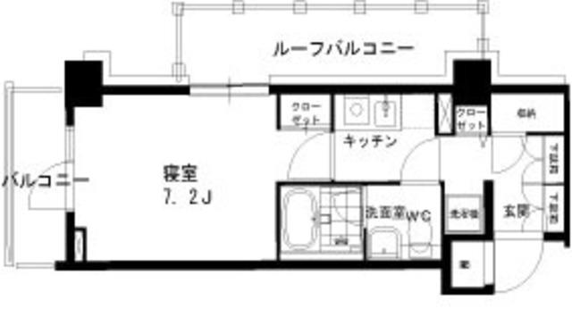 ドゥーエ西池袋(1K/4階)の間取り写真