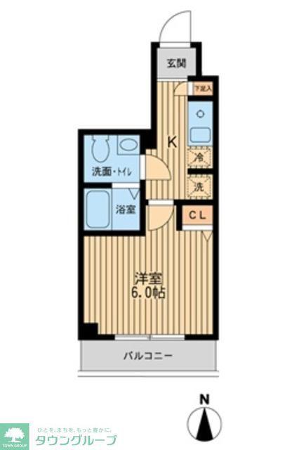 ドゥーエ東陽町(1K/2階)の間取り写真