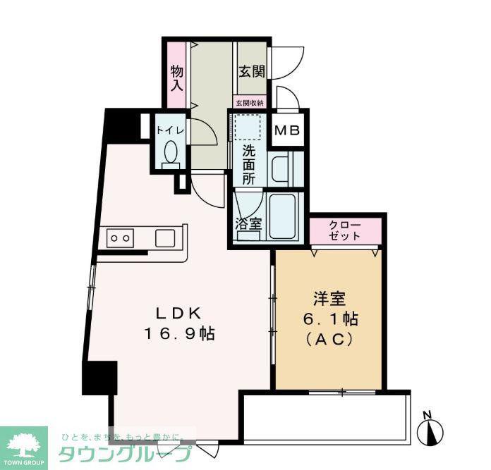 COMO PALACIO 日暮里(1LDK/7階)の間取り写真
