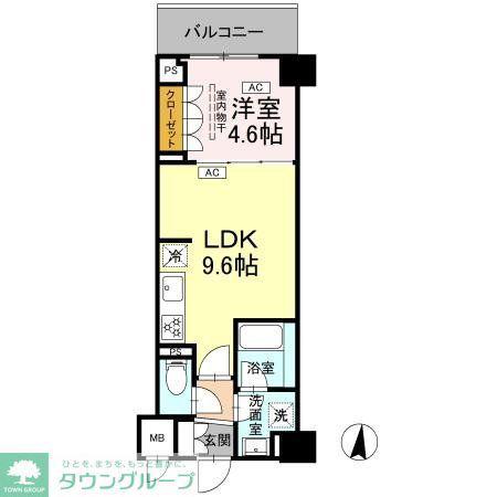 ロイジェント潮見(1LDK/6階)の間取り写真
