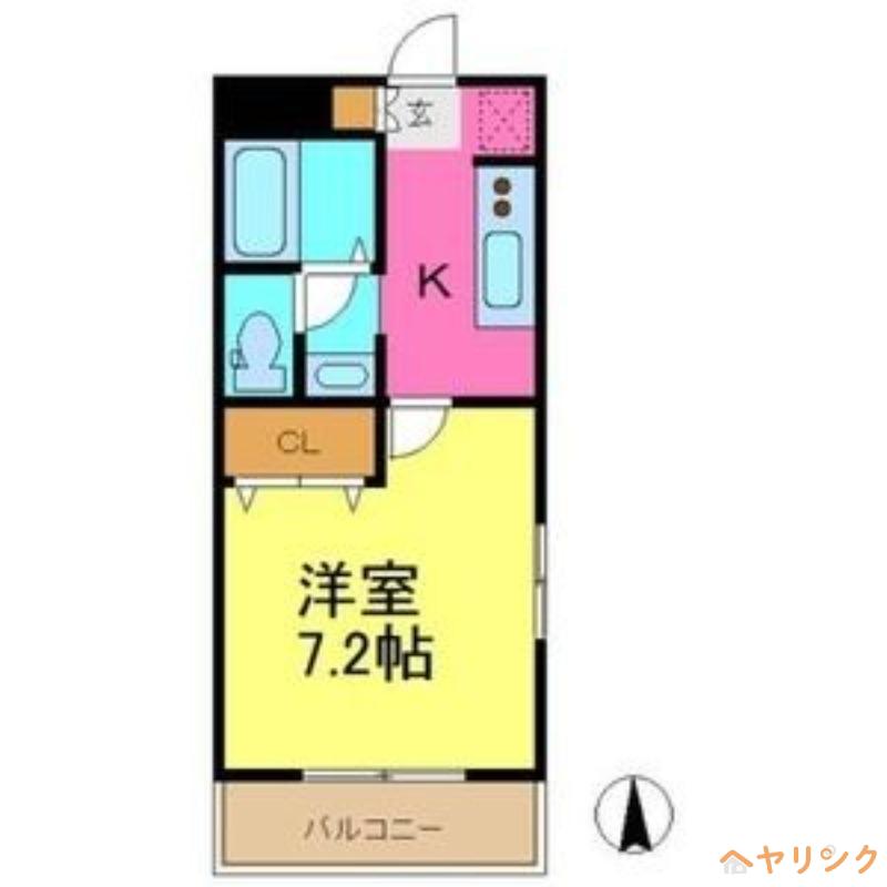 WITH(1K/1階)の間取り写真