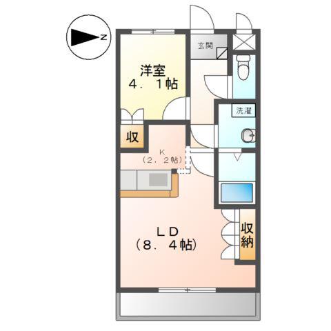 サニ-サイドコート守木(1LDK/1階)の間取り写真