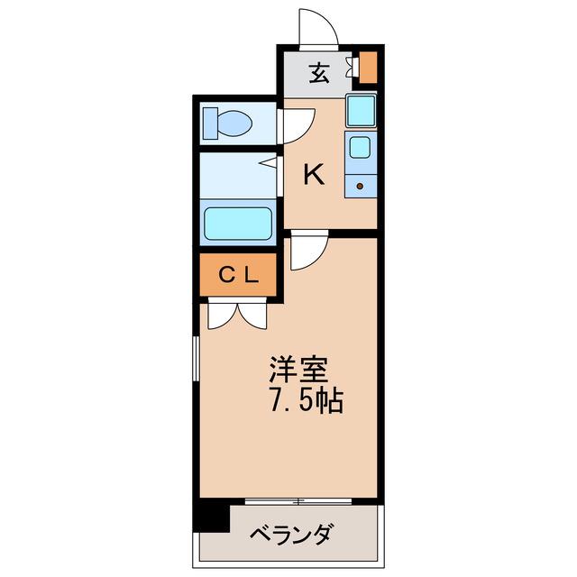 丸の内USビル(1K/8階)の間取り写真