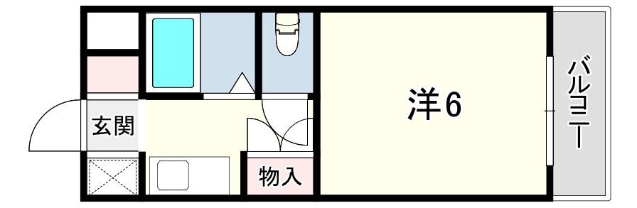 キングガーデン(1K/2階)の間取り写真
