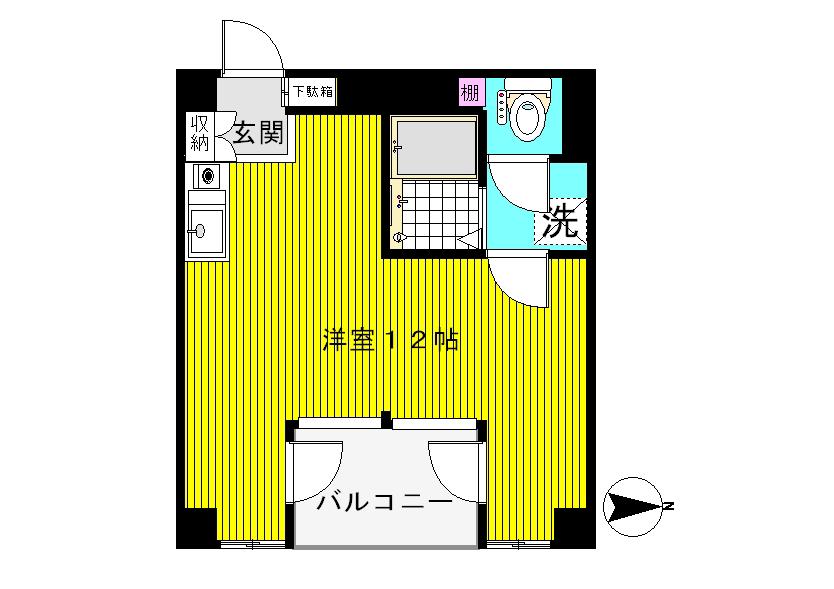 セントラルクリブMATSUNAGA(ワンルーム/2階)の間取り写真