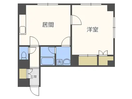 ルピナス7・8(1LDK/3階)の間取り写真