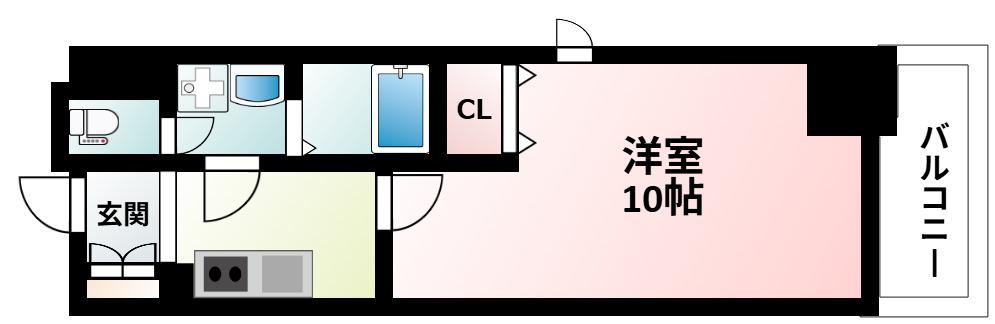 エスリード江坂公園(1K/7階)の間取り写真