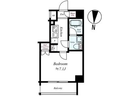 VALORE QUOLITA KIYOSUMISHIRAKAWA(1K/2階)の間取り写真