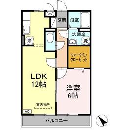 セイシェル・大山(1LDK/3階)の間取り写真