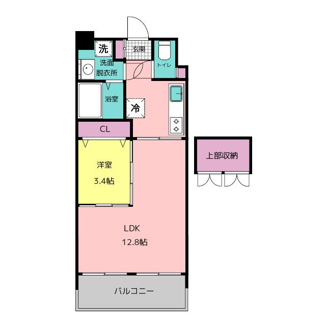 CLUB ORIENT BLD. NO.82 EMPRESS(1LDK/9階)の間取り写真