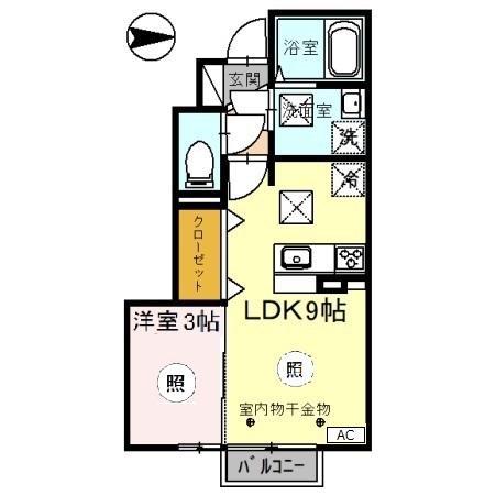 キキョウK.TツバキK.T キキョウK.T(1LDK/1階)の間取り写真
