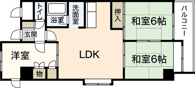 フォーラム180(3LDK/6階)の間取り写真