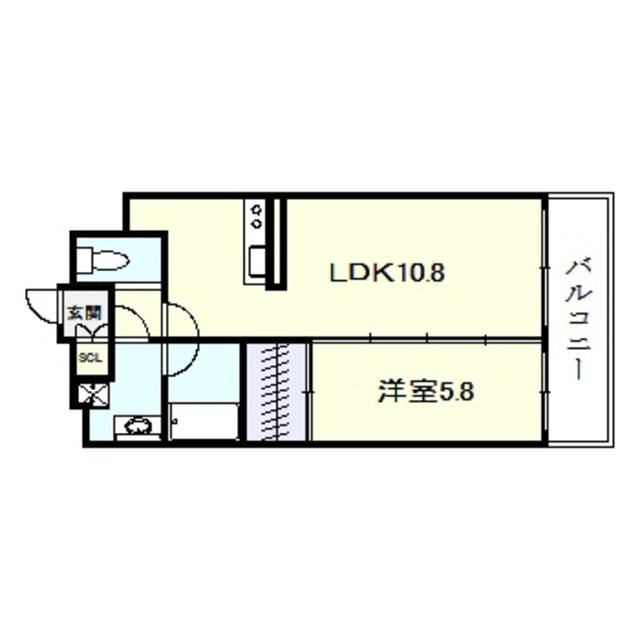 PHOERME城北公園(1LDK/8階)の間取り写真
