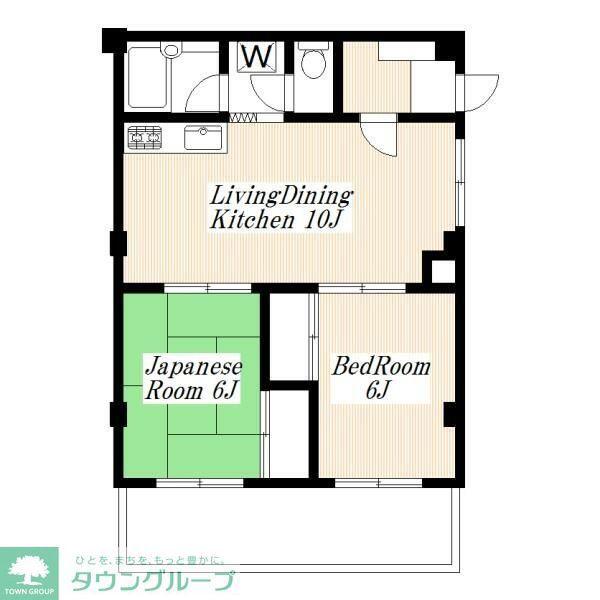 ラテール新百合ヶ丘(2LDK/2階)の間取り写真