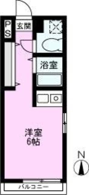 ケイハイツ南越谷(ワンルーム/1階)の間取り写真