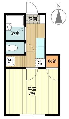 アムール桜屋(1K/1階)の間取り写真