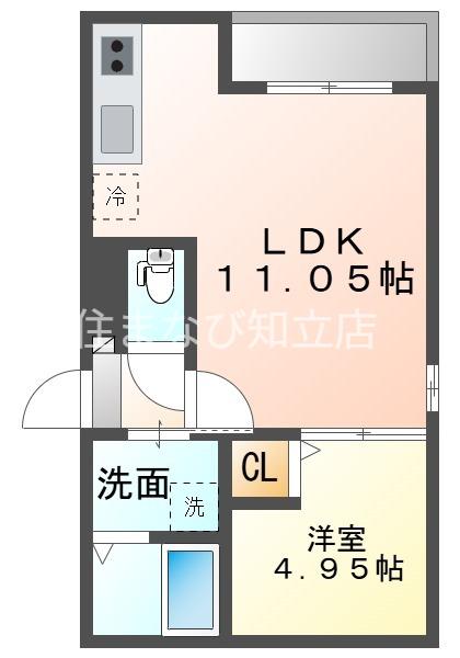 JACK NANYOII(1LDK/3階)の間取り写真