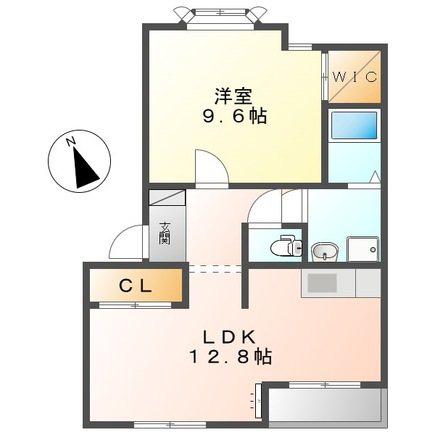 ブリリアント・ハイム(1LDK/1階)の間取り写真