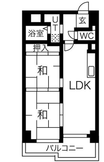 アーバンパーク関目(2LDK/5階)の間取り写真