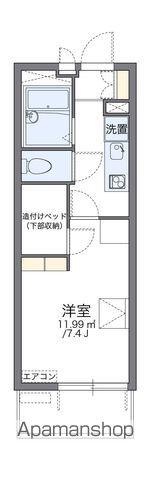 レオパレスホワクラハイツ(1K/4階)の間取り写真