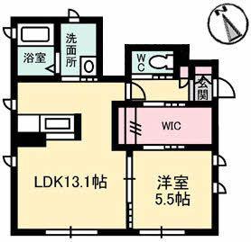 カーサ ノンナ(1LDK/1階)の間取り写真