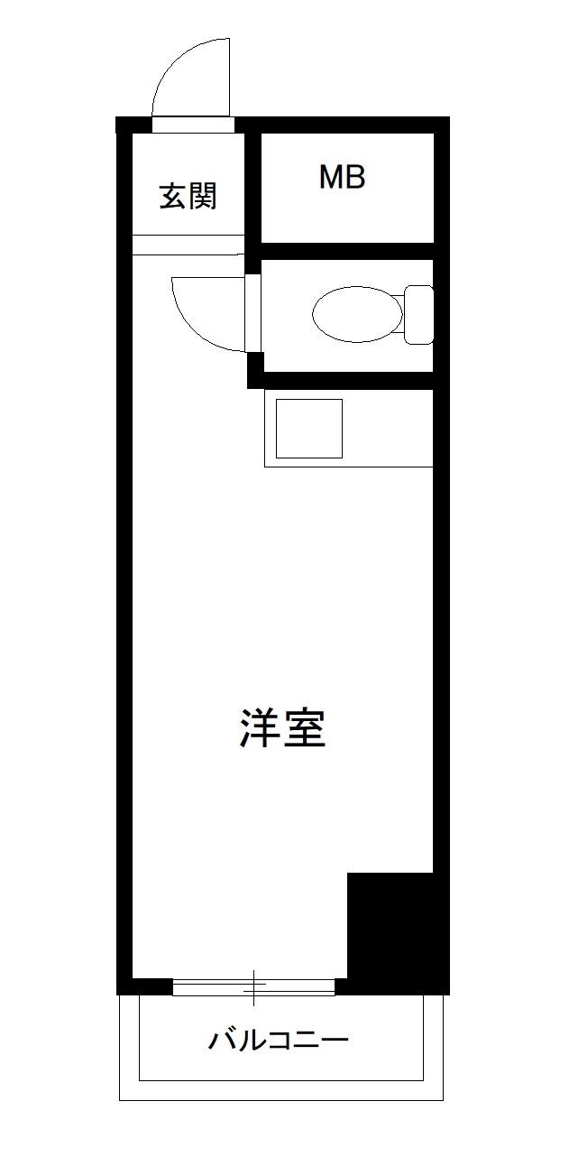 西新宿ダイヤモンドパレス(ワンルーム/7階)の間取り写真