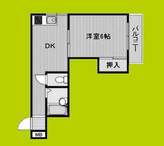 シティコーポアビコ(1DK/3階)の間取り写真