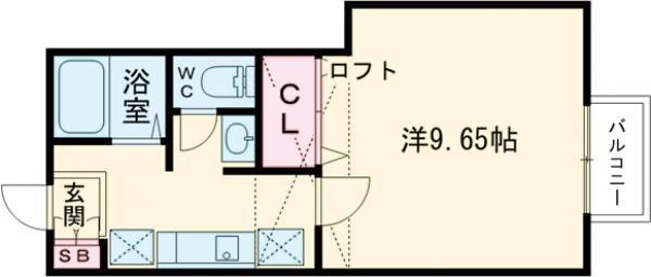 サゥーヂビバI(1K/2階)の間取り写真