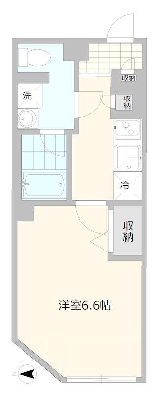 フェリーチェ阿佐ヶ谷J(1K/1階)の間取り写真