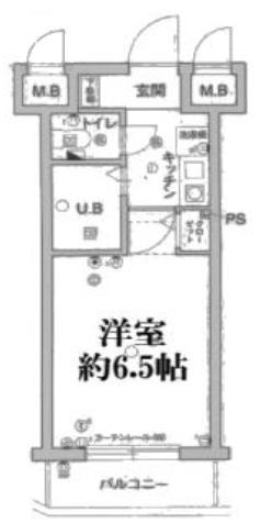 ワコーレ神戸ステージ(1K/6階)の間取り写真