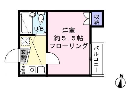 ピュアB上石神井(1K/2階)の間取り写真