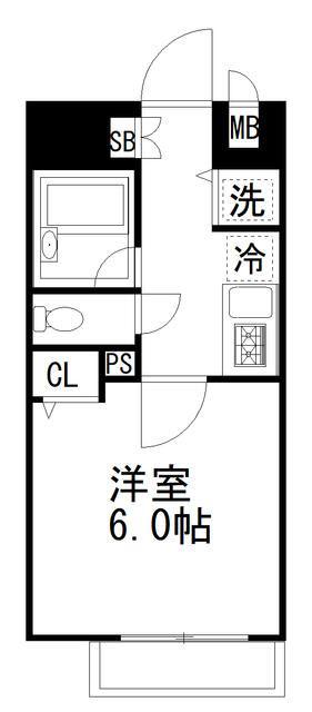 パレステュディオシンシア文京千石(1K/7階)の間取り写真