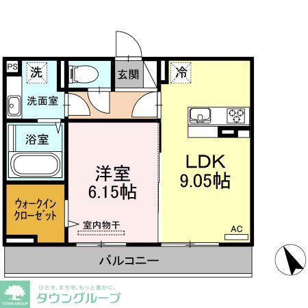 ルピナコート B(1LDK/2階)の間取り写真