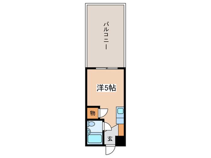 ハピネス杉山(ワンルーム/4階)の間取り写真