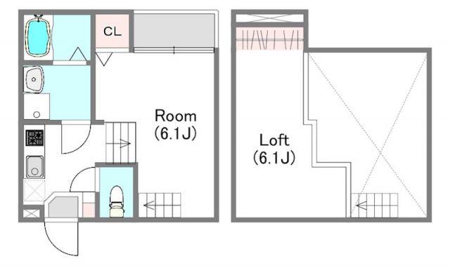 MODERN PALAZZO 西諫早駅(1SK/2階)の間取り写真
