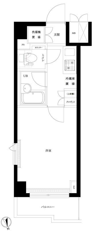 ルーブル鷺宮六番館(1K/3階)の間取り写真
