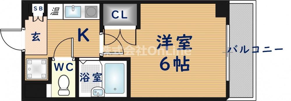 ルビダクオ荒本(1K/3階)の間取り写真