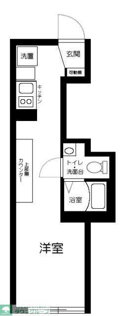 GLICION蓮根(ワンルーム/3階)の間取り写真