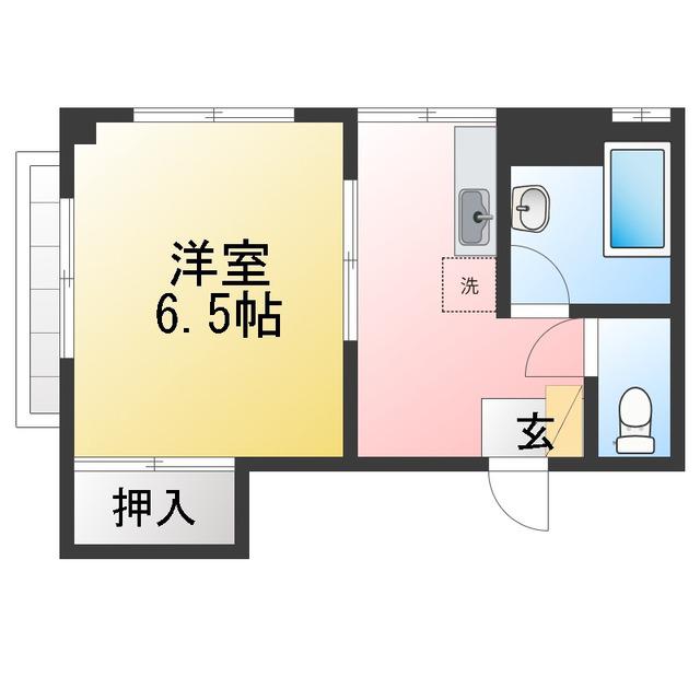 森芳ビル(1K/3階)の間取り写真