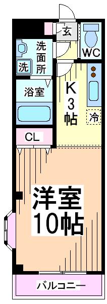 グレイス吉祥寺(1K/2階)の間取り写真