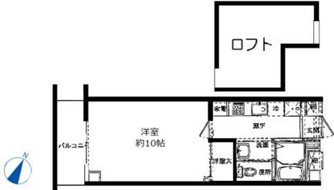 SKK-VII(1K/5階)の間取り写真
