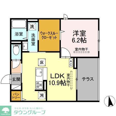 DELIGHT(1LDK/3階)の間取り写真