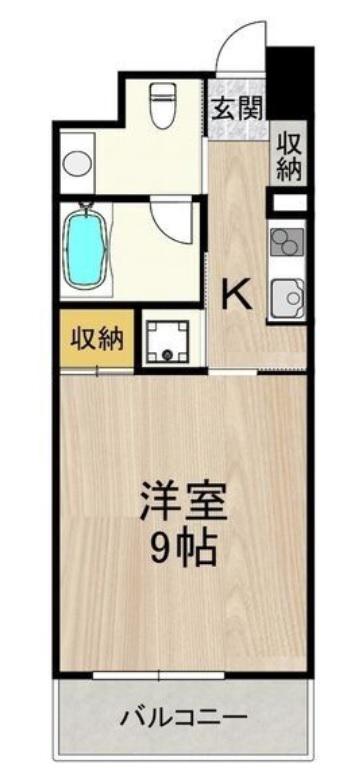 グランツ西大橋(1K/10階)の間取り写真